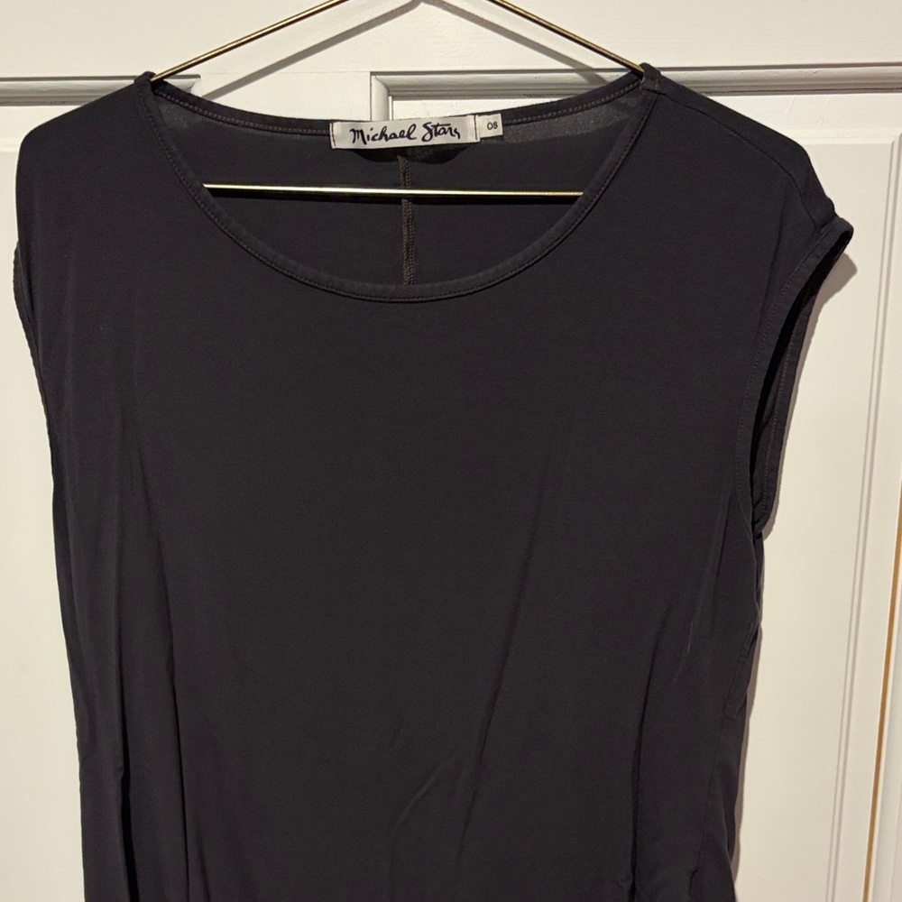 Michael‎ Stars Charcoal Sleeveless Blouse